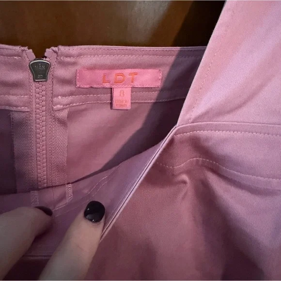 LDT Alice Ruched Short Puff Sleeve Square
Neck Mini Dress Pink Womens - Picture 6 of 8